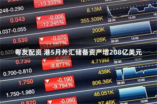 粤友配资 港5月外汇储备资产增208亿美元