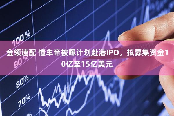 金领速配 懂车帝被曝计划赴港IPO，拟募集资金10亿至15亿美元