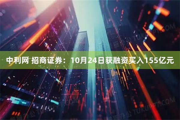 中利网 招商证券：10月24日获融资买入155亿元